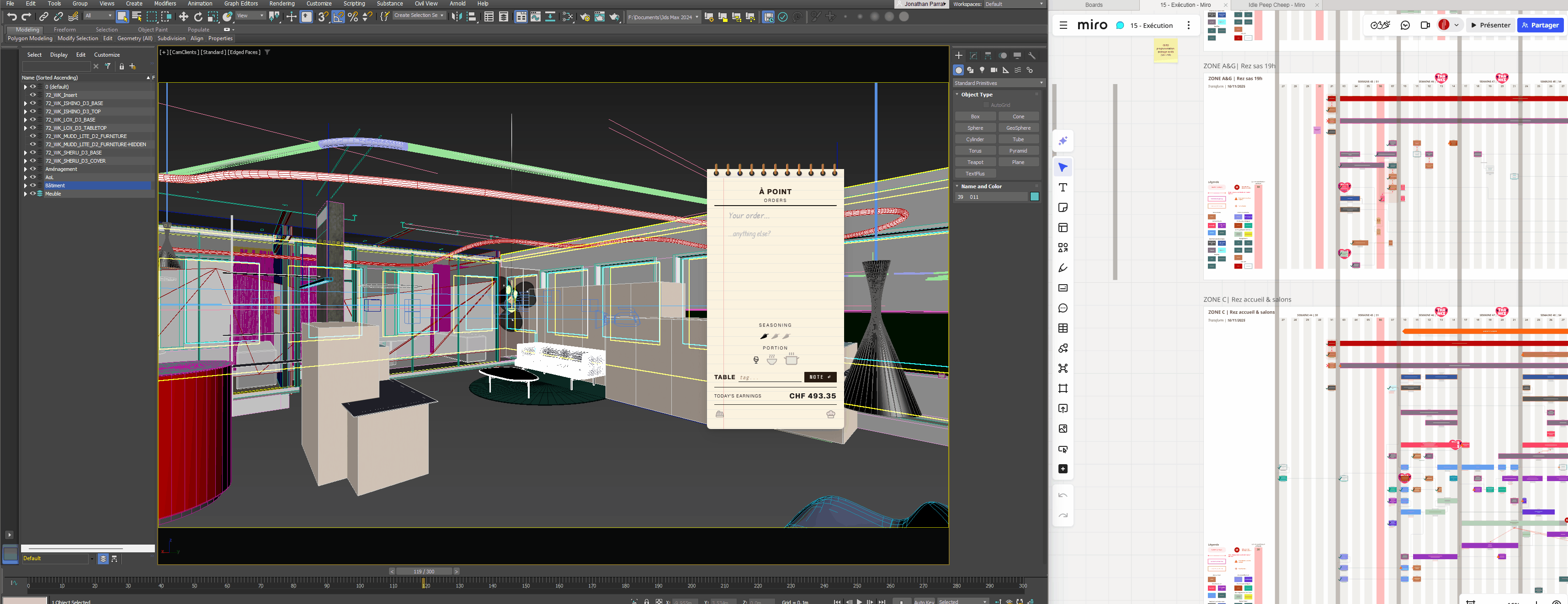 La Caisse — historique des tâches accomplies du jour